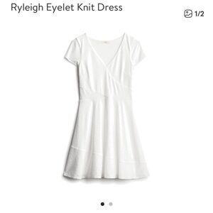 NWOT Mason & Belle white stretchy ryleigh eyelet dress